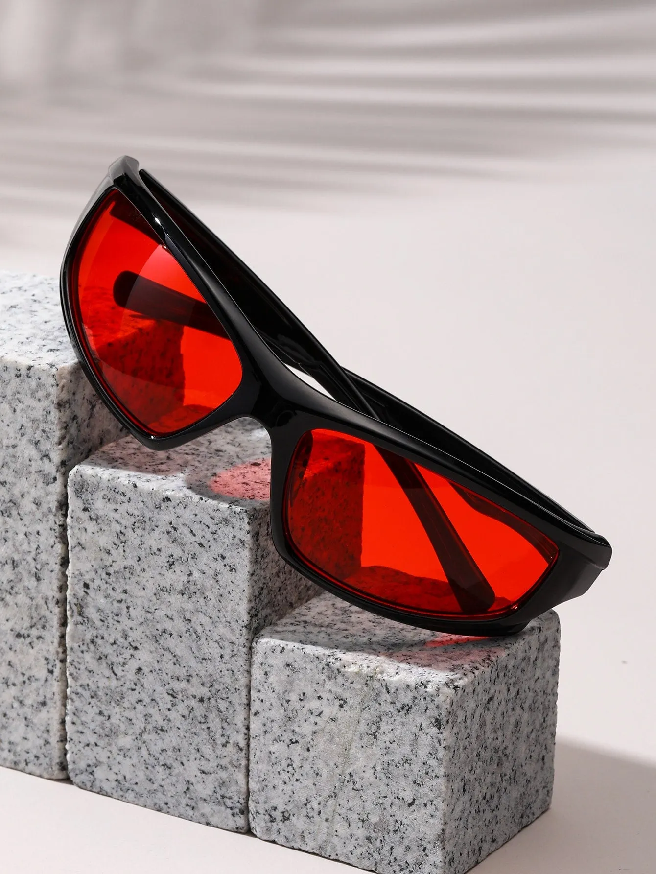 1pair Two Tone Fashion Glasses
