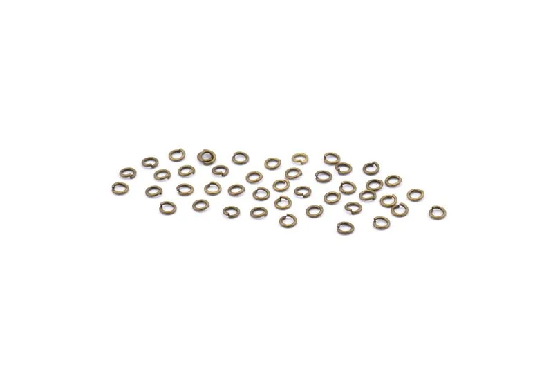 3mm Jump Ring, 500 Antique Brass Jump Rings (3x0.6mm) A1027