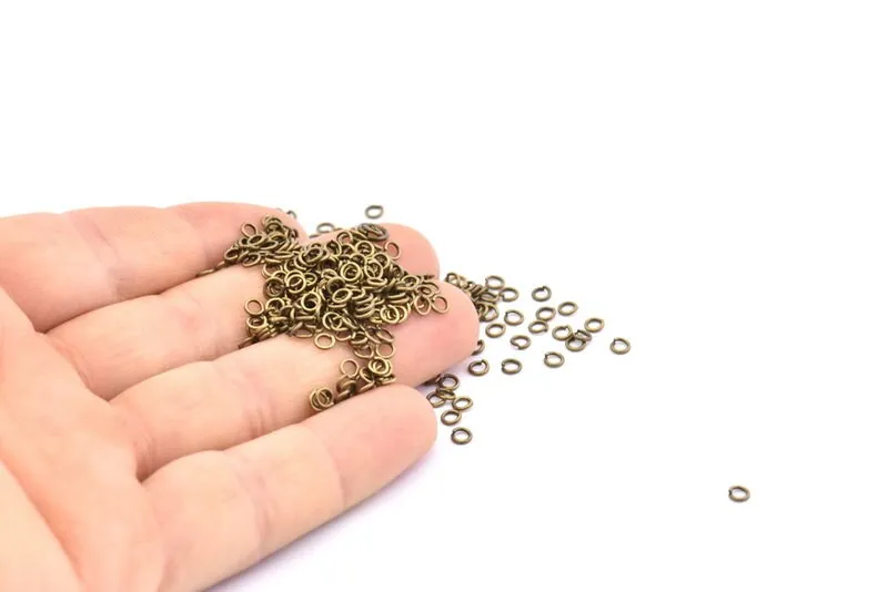 3mm Jump Ring, 500 Antique Brass Jump Rings (3x0.6mm) A1027