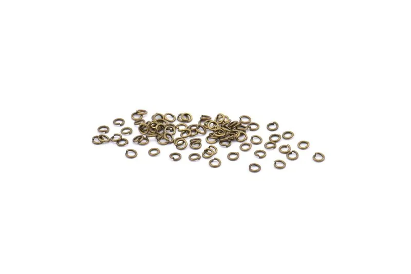 3mm Jump Ring, 500 Antique Brass Jump Rings (3x0.6mm) A1027