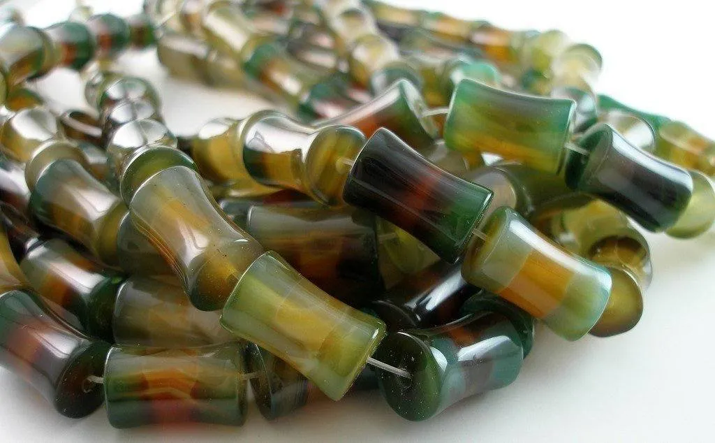 Agate 20mm Bow Tie Gemstone Beads Half Strand 10pcs G81 T027