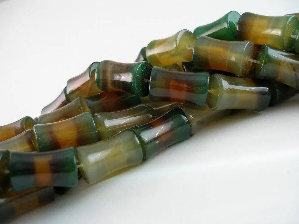Agate 20mm Bow Tie Gemstone Beads Half Strand 10pcs G81 T027
