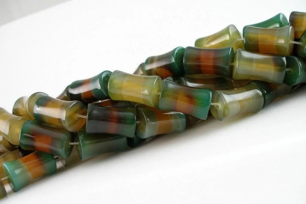 Agate 20mm Bow Tie Gemstone Beads Half Strand 10pcs G81 T027