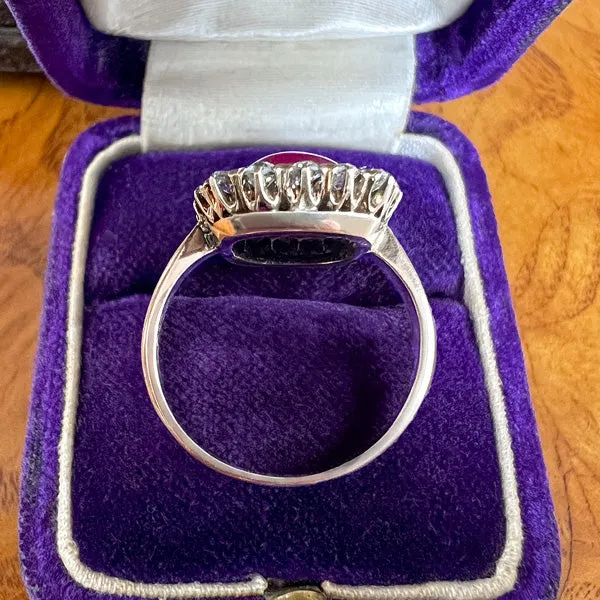 Antique Burma Ruby & Diamond Ring, 3.82ct.