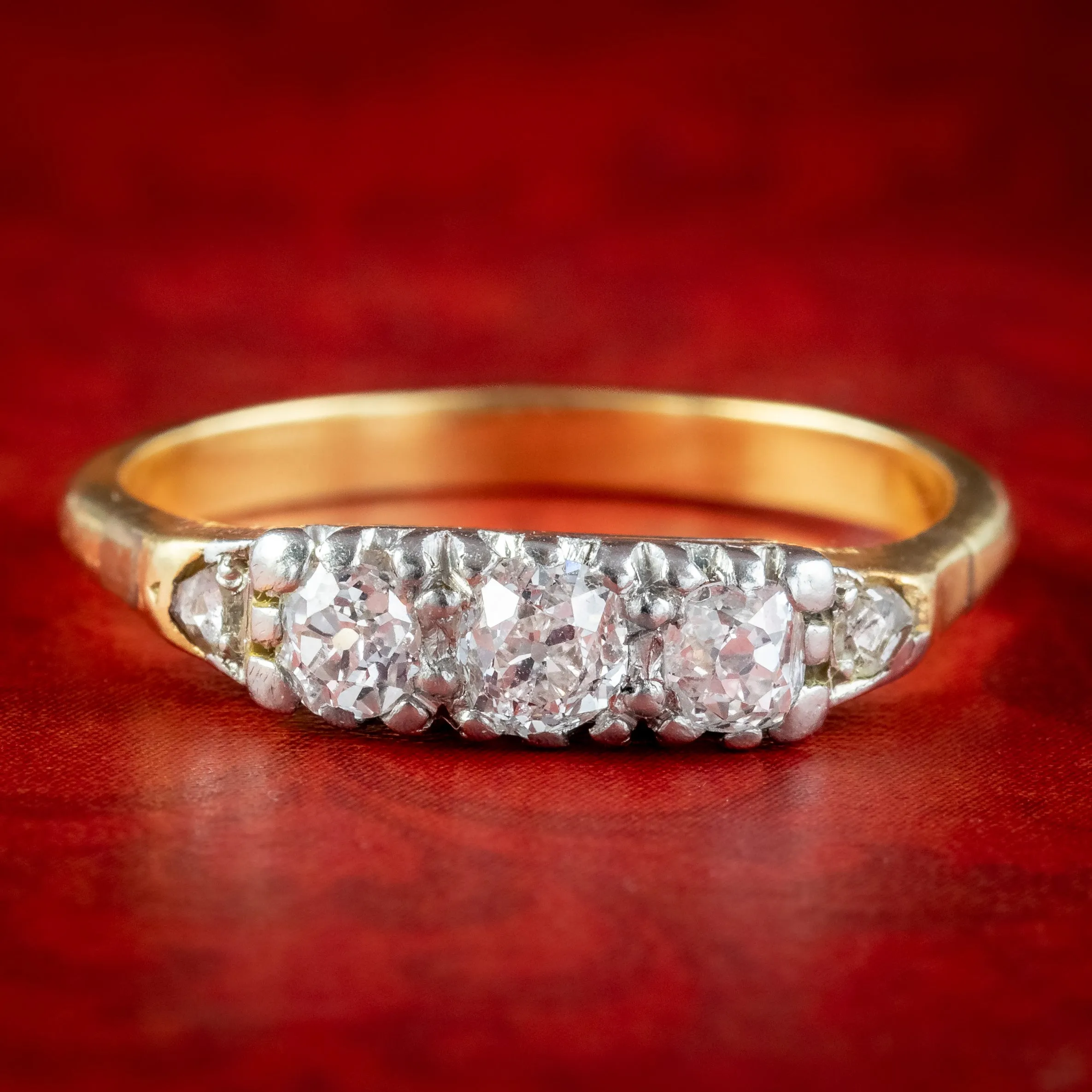 Antique Edwardian Diamond Five Stone Ring 0.56ct Total