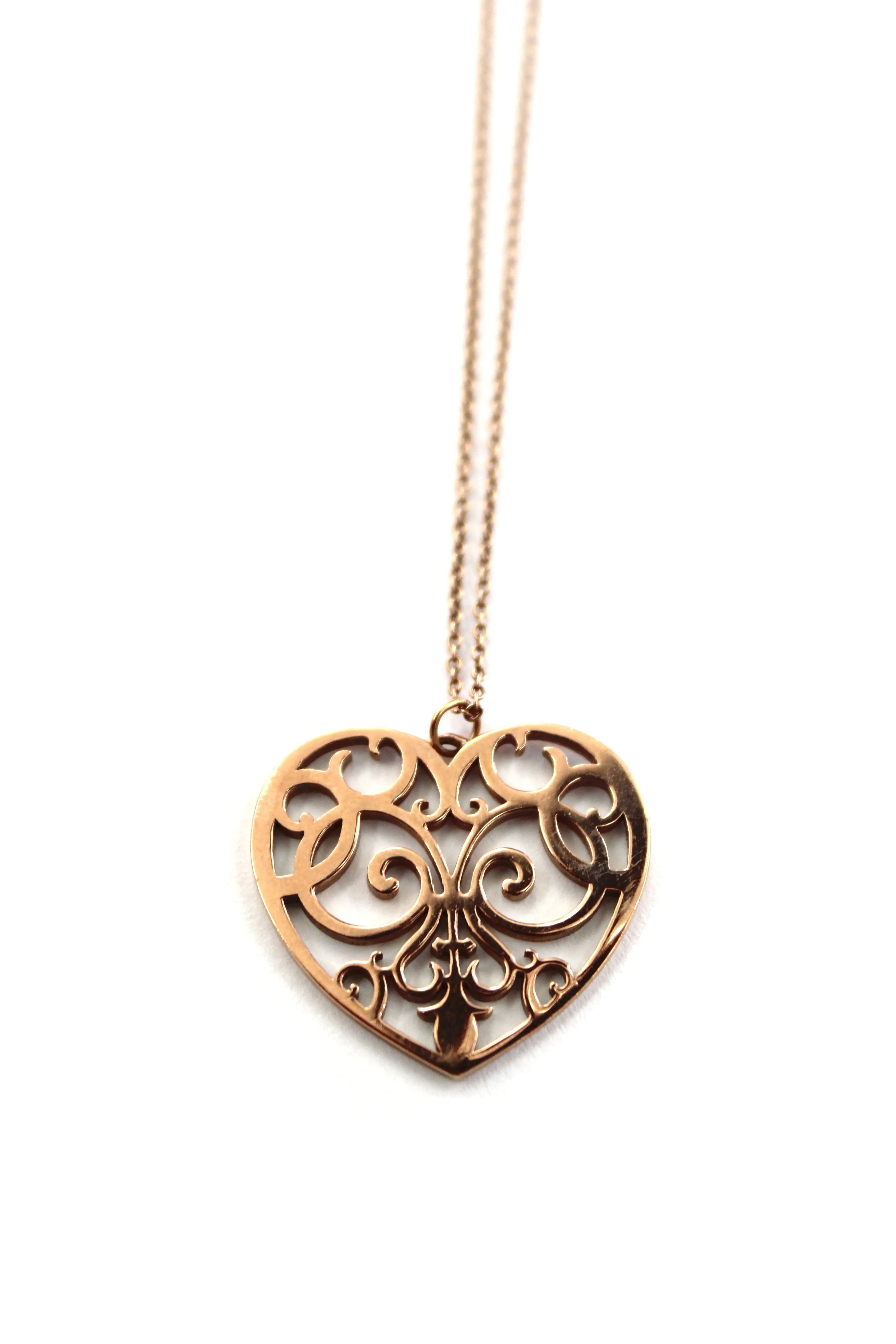 Authentic Tiffany and Co. Rubedo Large Enchanted Heart Pendant Necklace