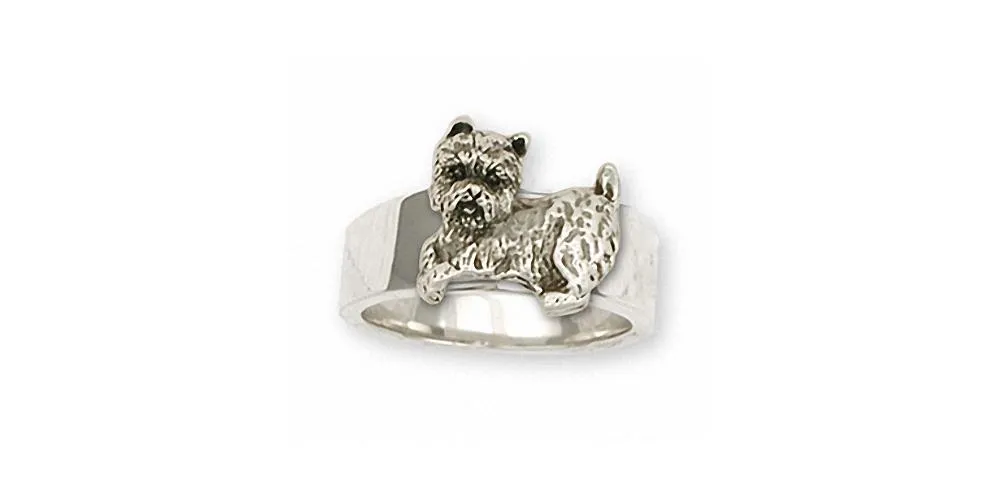 Cairn Terrier Ring Jewelry Sterling Silver Handmade Dog Ring CNWT10-R