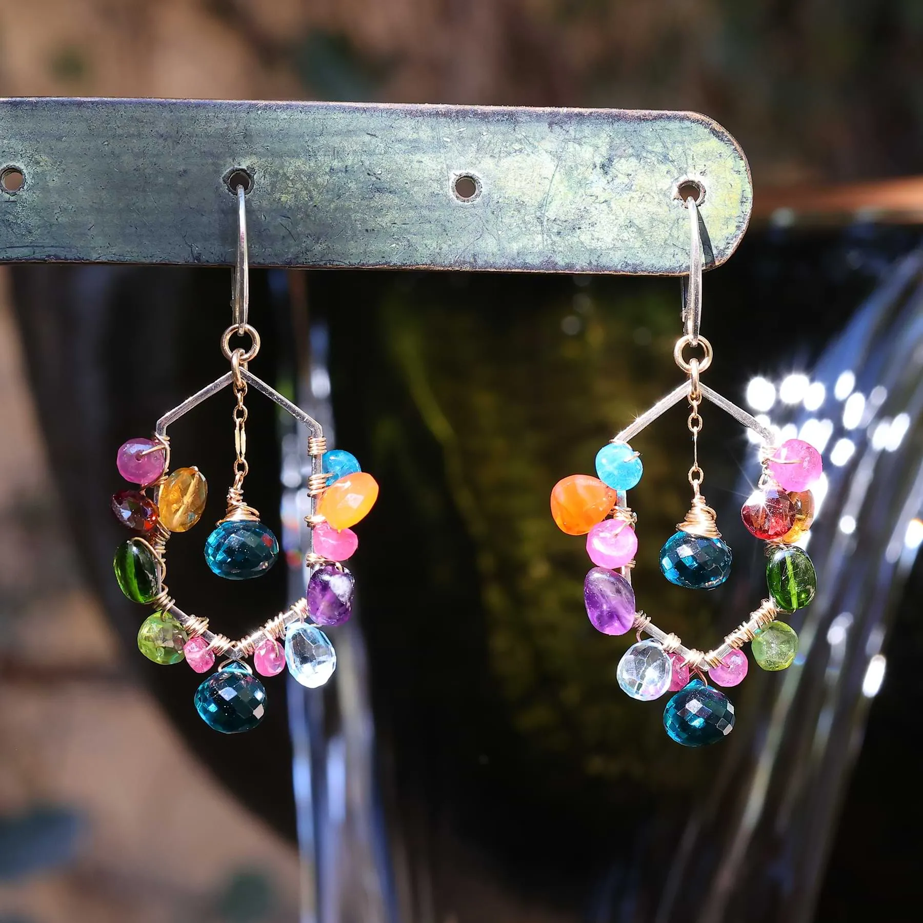 Carnivale - Multi-Gemstone Mixed Metal Earrings