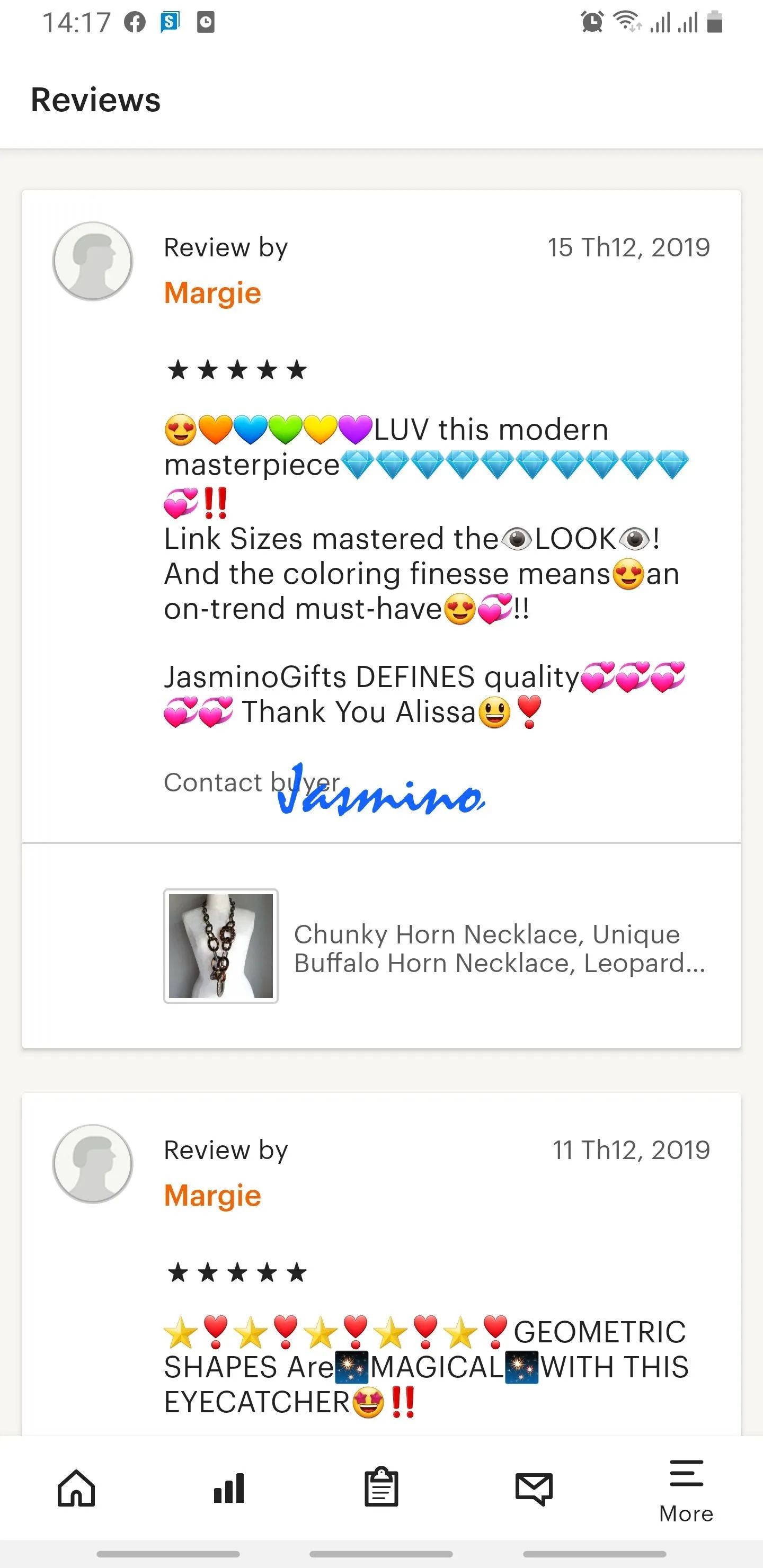 Charming Buffalo Horn Necklace J17751, Made by Natural Material