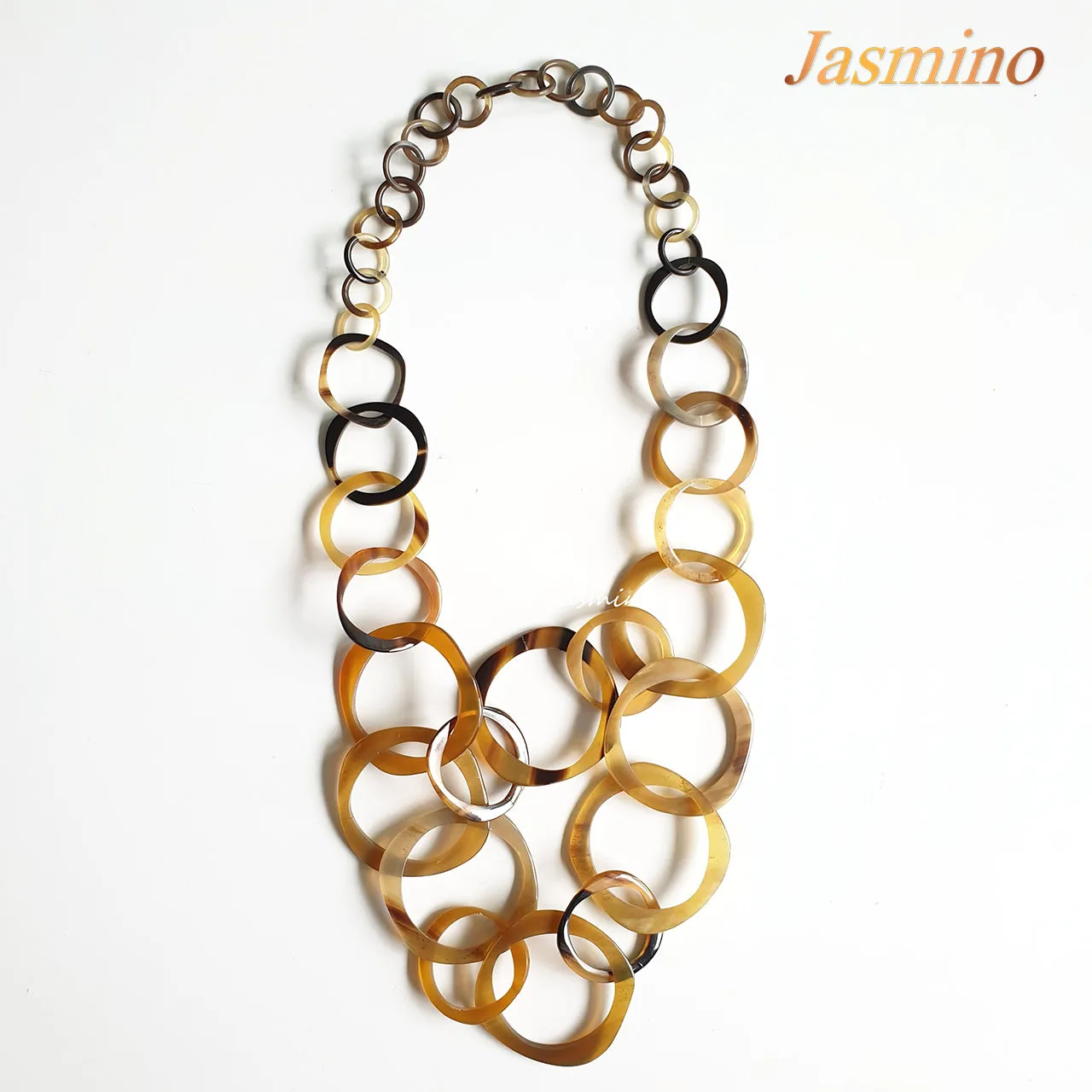 Charming Horn Necklace J17538, Made by Natural Buffalo Horn