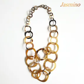 Charming Horn Necklace J17538, Made by Natural Buffalo Horn