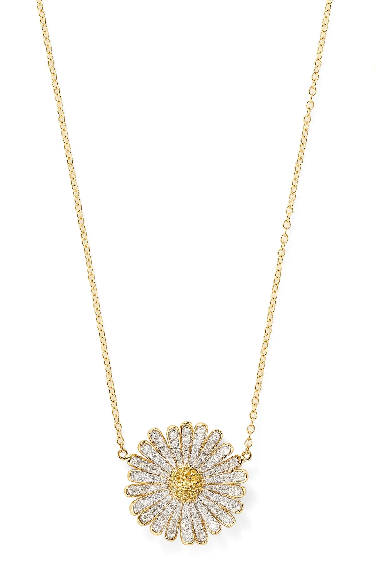 Diamond Daisy Necklace - In Stock
