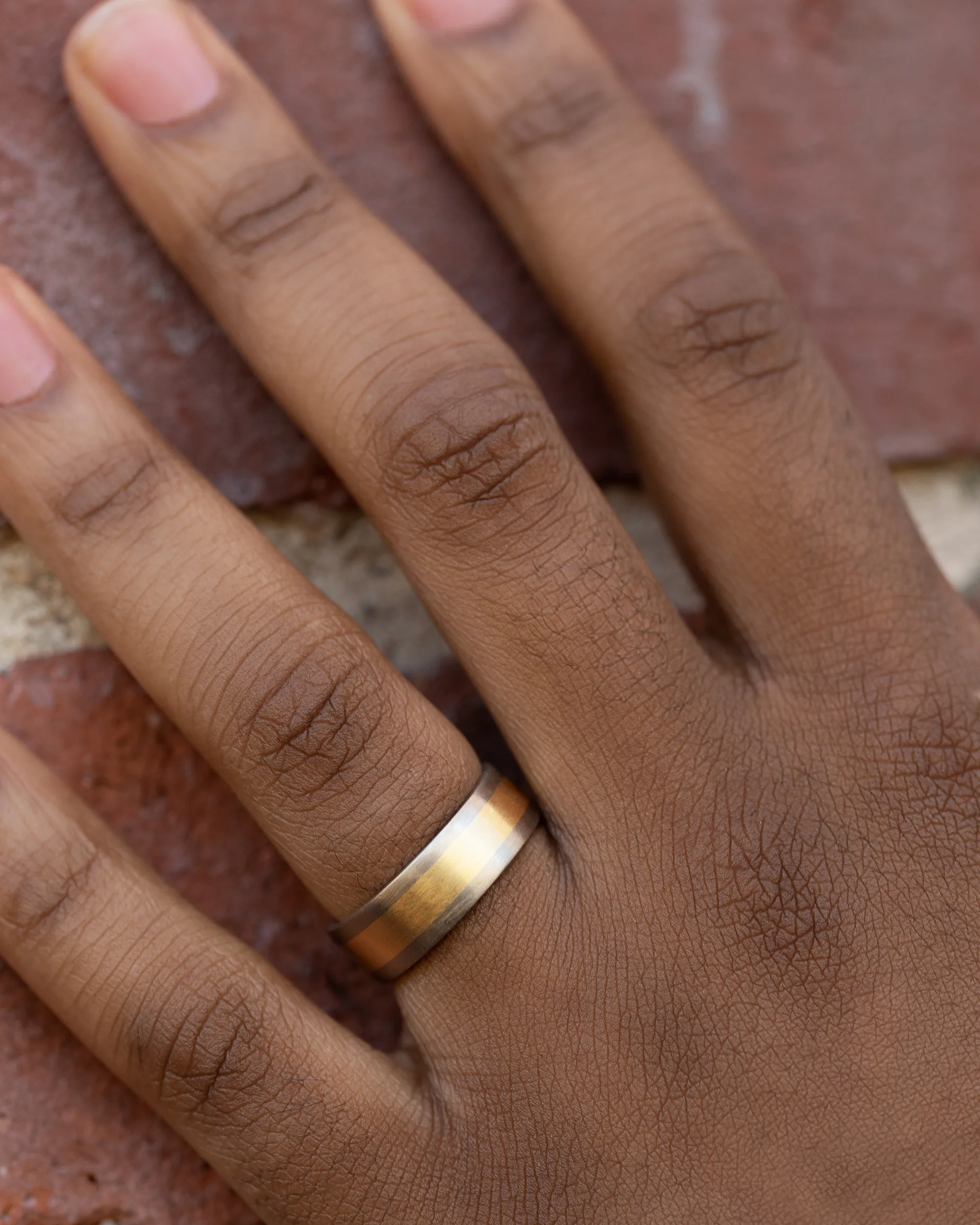 Flat Band / 7mm Wide 2-Tone