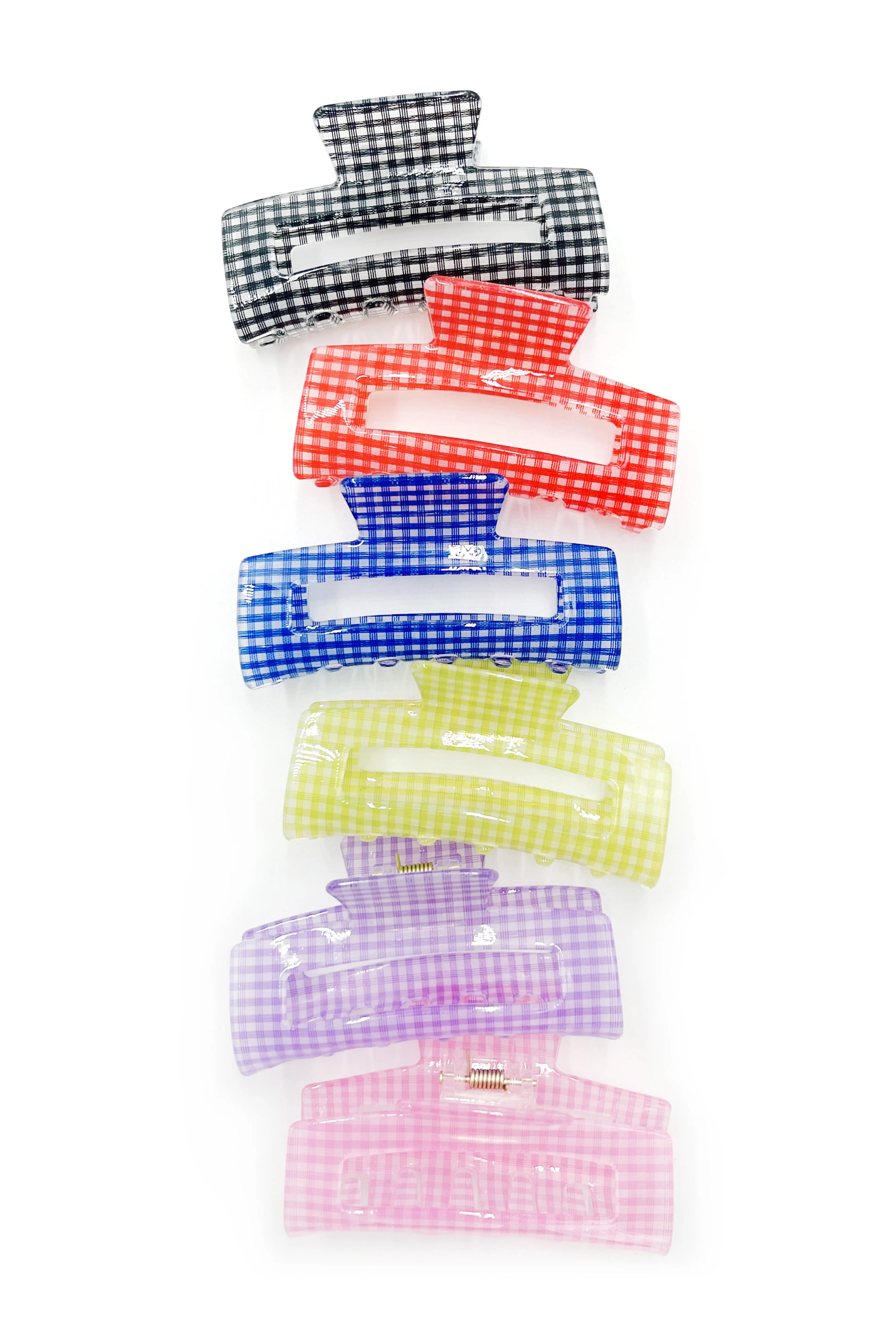 Gingham Hair Claw Clip