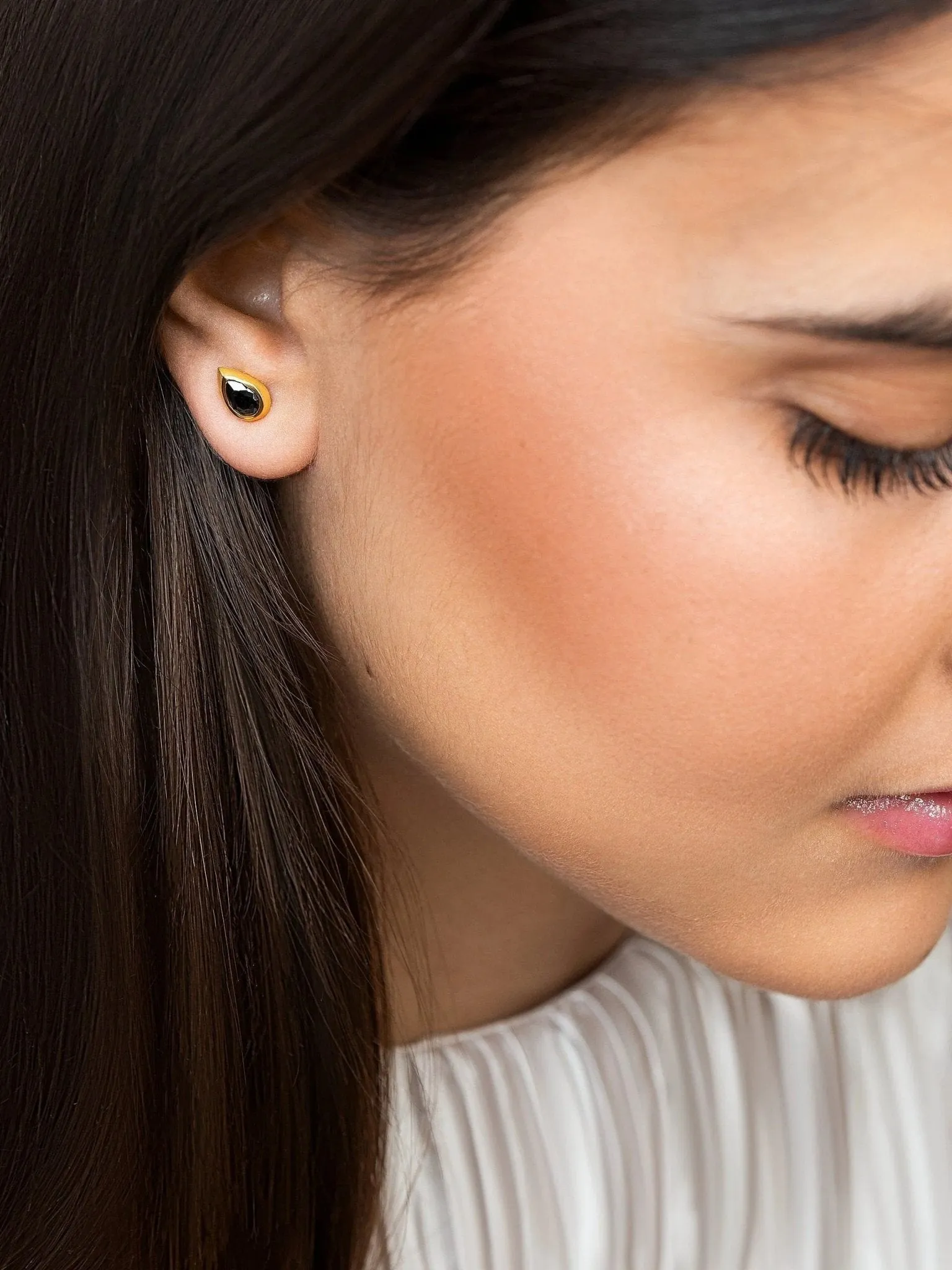 Lita Minimalist Gemstone Earrings