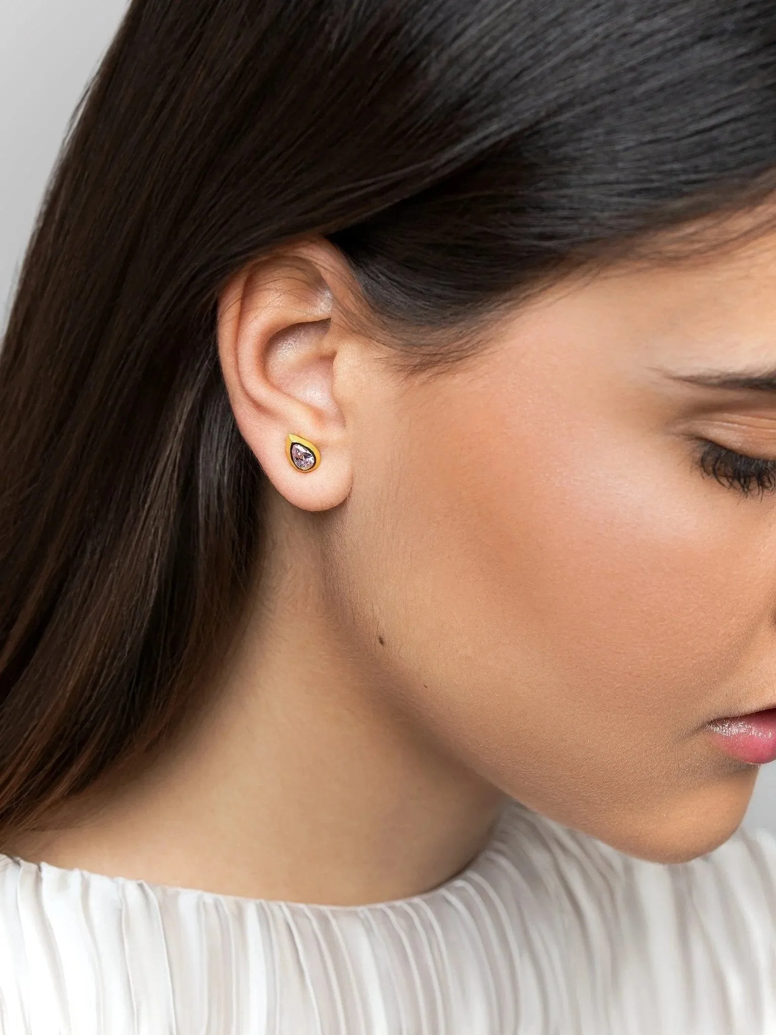 Lita Minimalist Gemstone Earrings