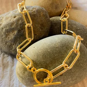 Maliha: Large Paperclip Chain Necklace