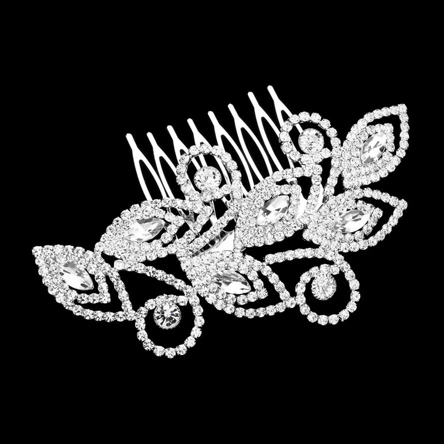 Marquise Stone Accented Hair Comb