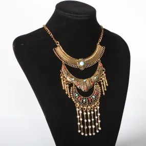 New Fashion maxi Statement Necklace & Pendant women Gypsy Vintage Choker Collar Ethnic bohemian necklace women fine jewelry