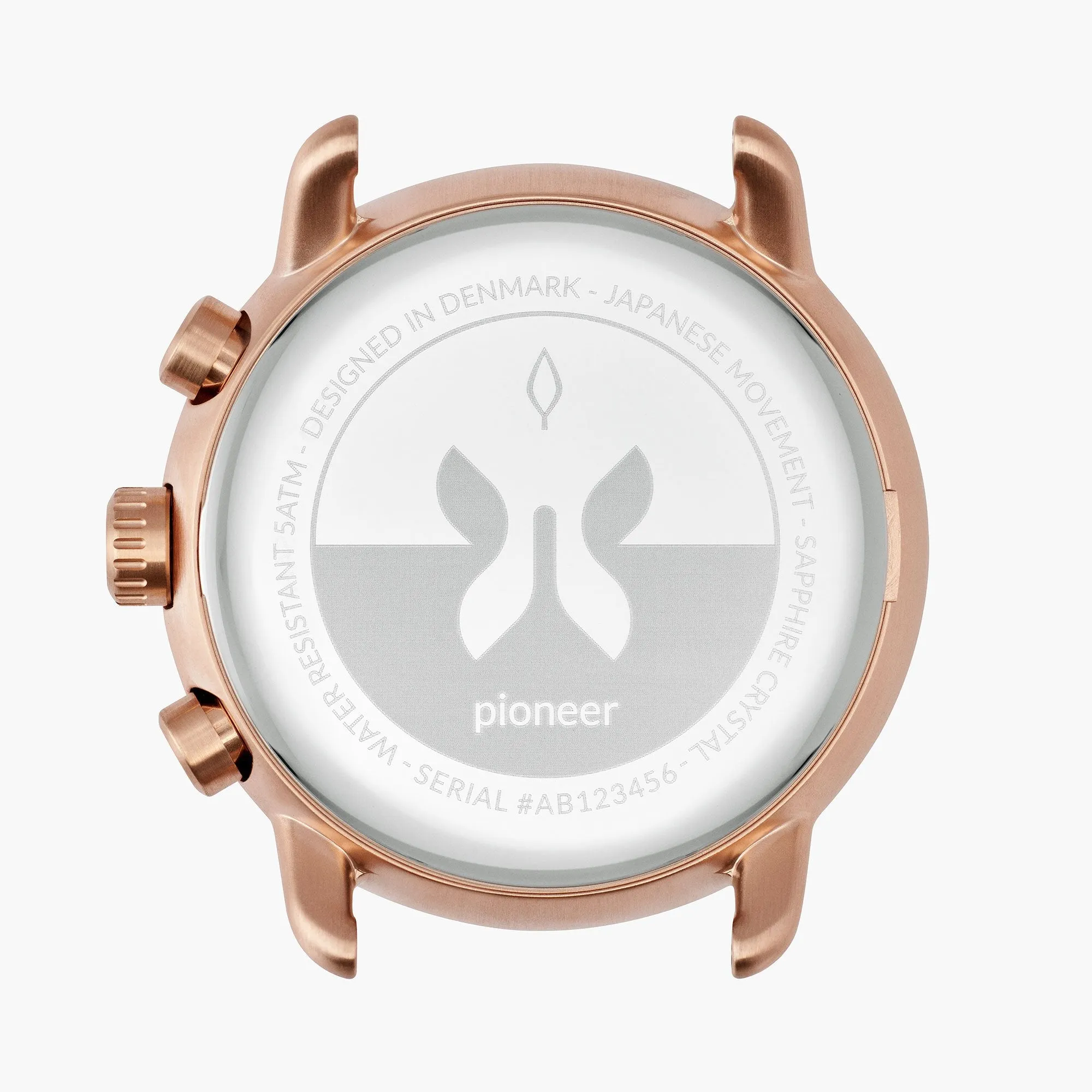 Pioneer - BUNDLE Black Dial Rose Gold | Brown Leather / Black Leather / Rose Gold Mesh Strap
