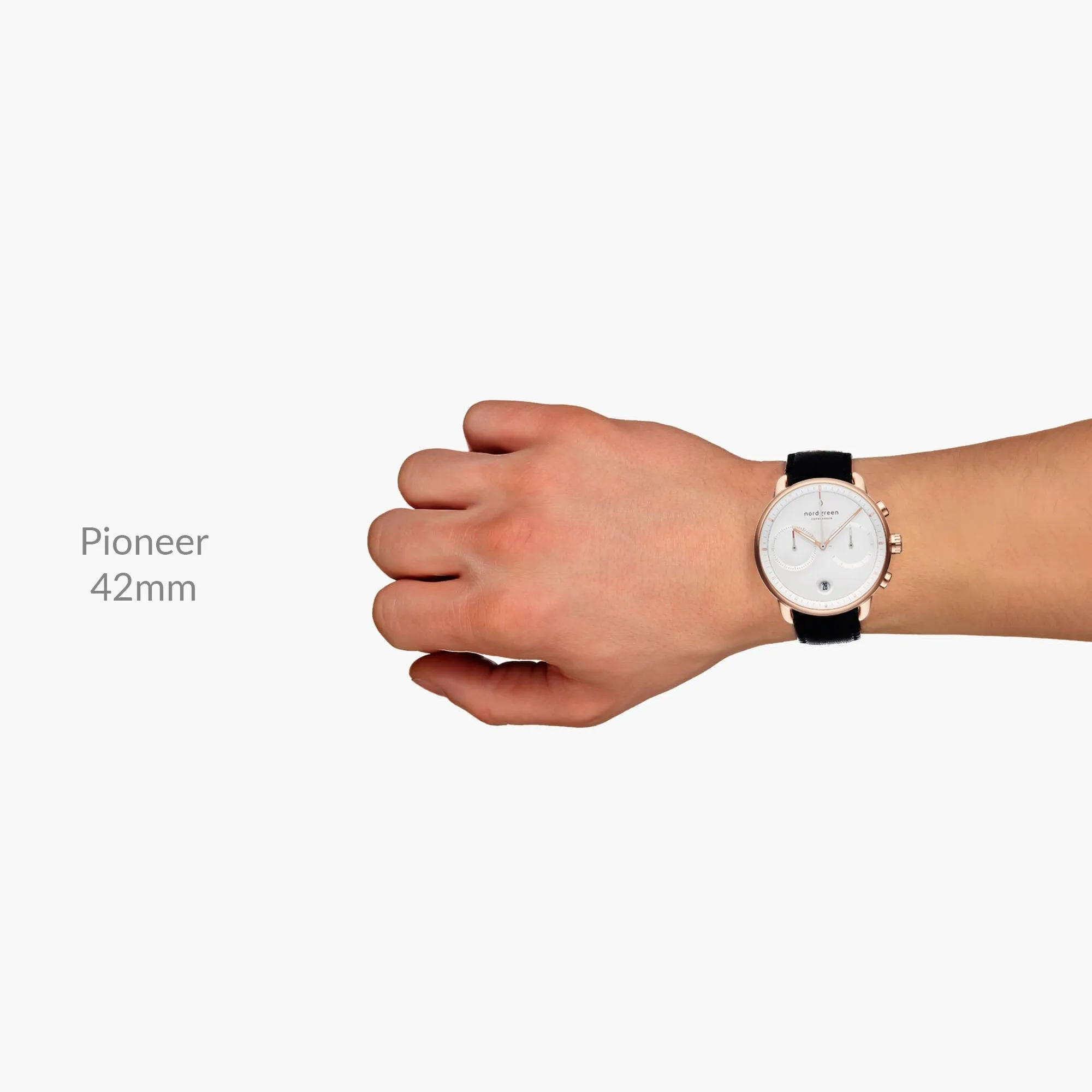 Pioneer - BUNDLE Black Dial Rose Gold | Brown Leather / Black Leather / Rose Gold Mesh Strap