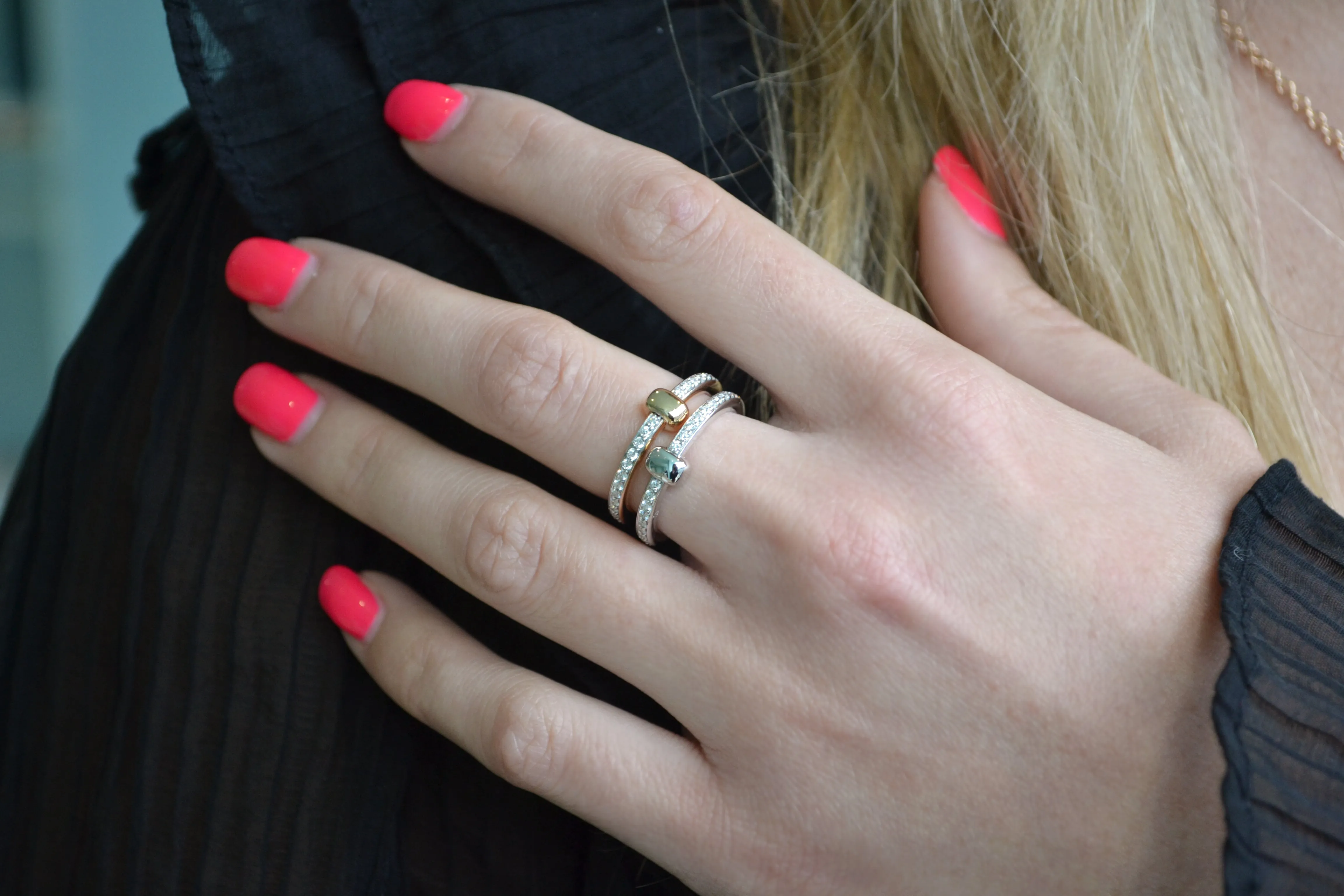 Pomellato - Together - Ring with Diamonds, 18k Rose Gold