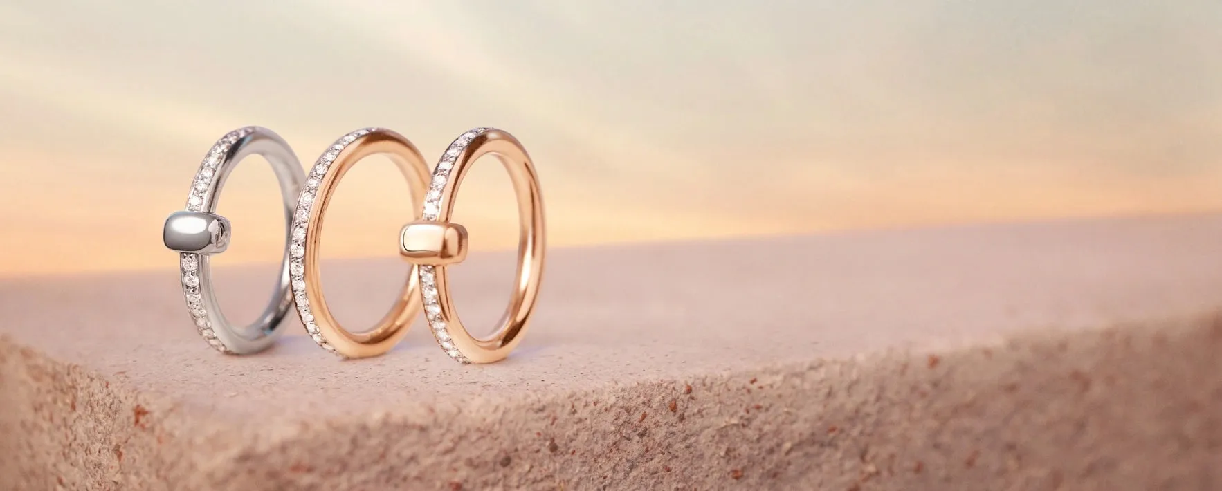 Pomellato - Together - Ring with Diamonds, 18k Rose Gold