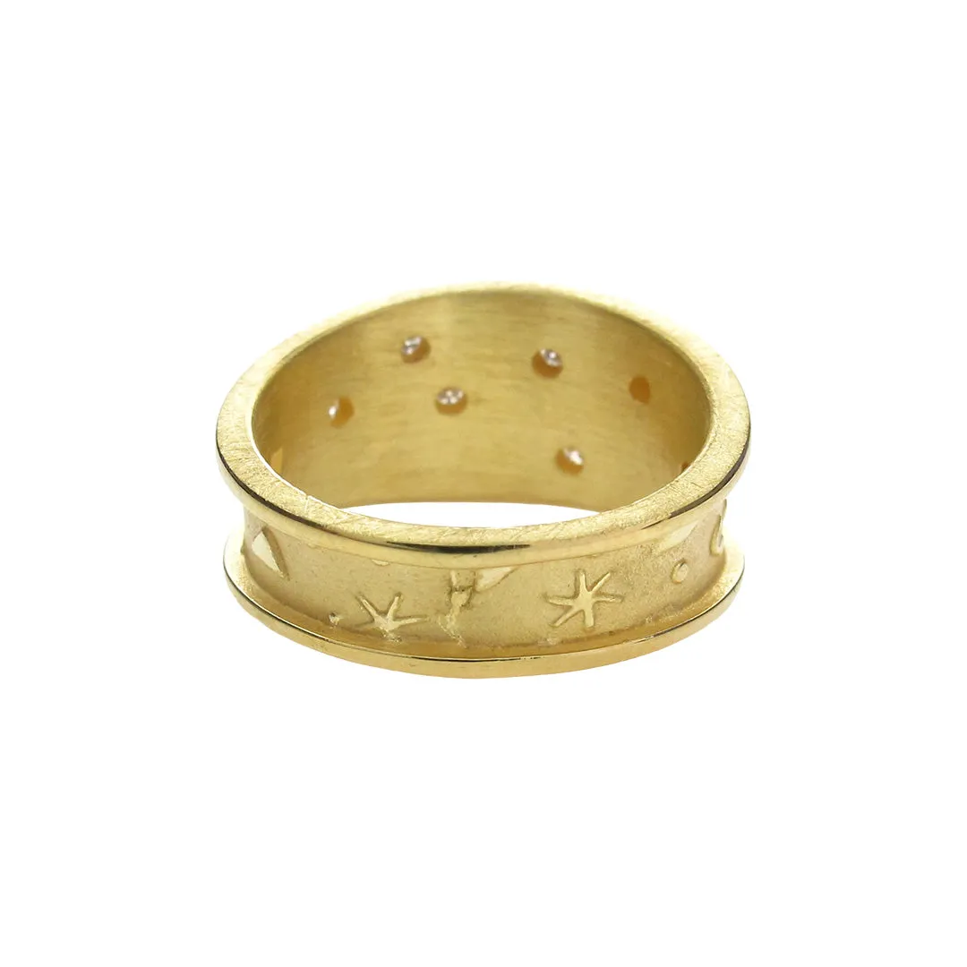 Tapered Milky Way Diamond Band Ring