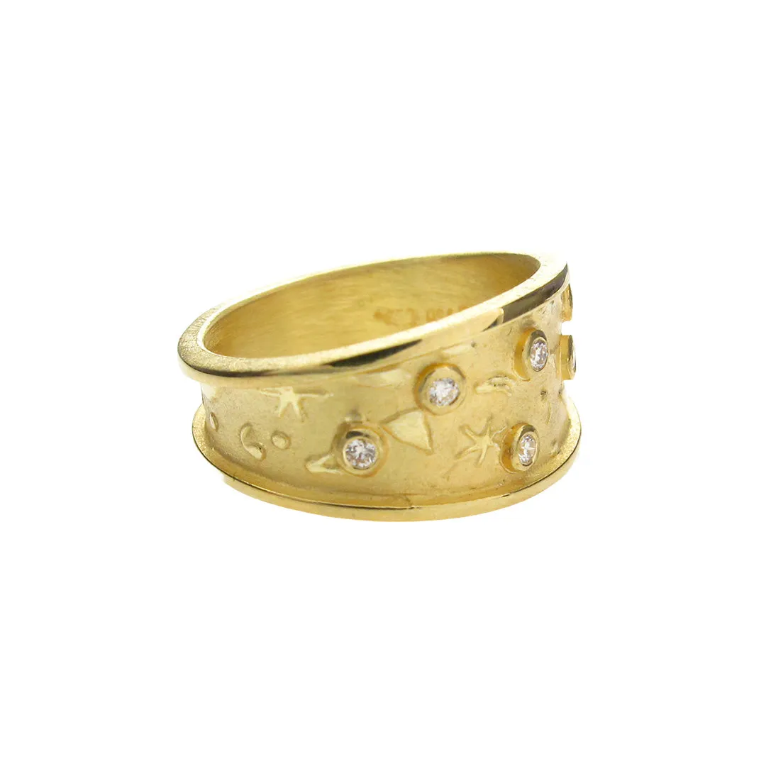 Tapered Milky Way Diamond Band Ring
