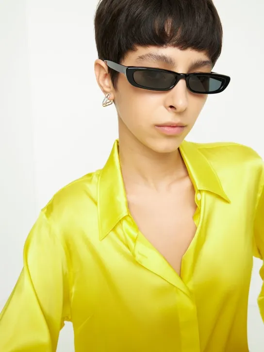 The Attico   Thea slim squared acetate sunglasses 