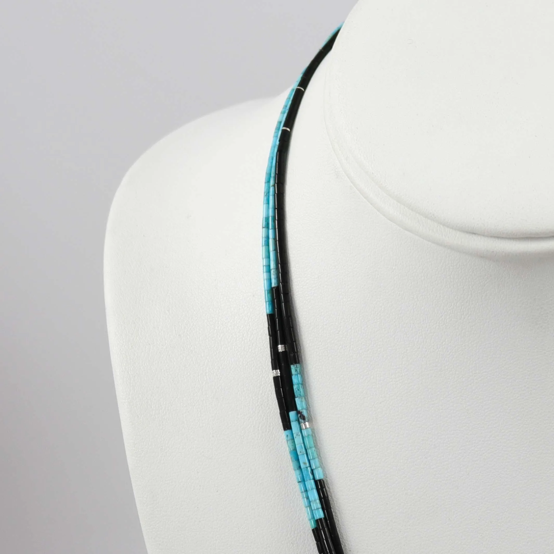 Turquoise and Jet Necklace
