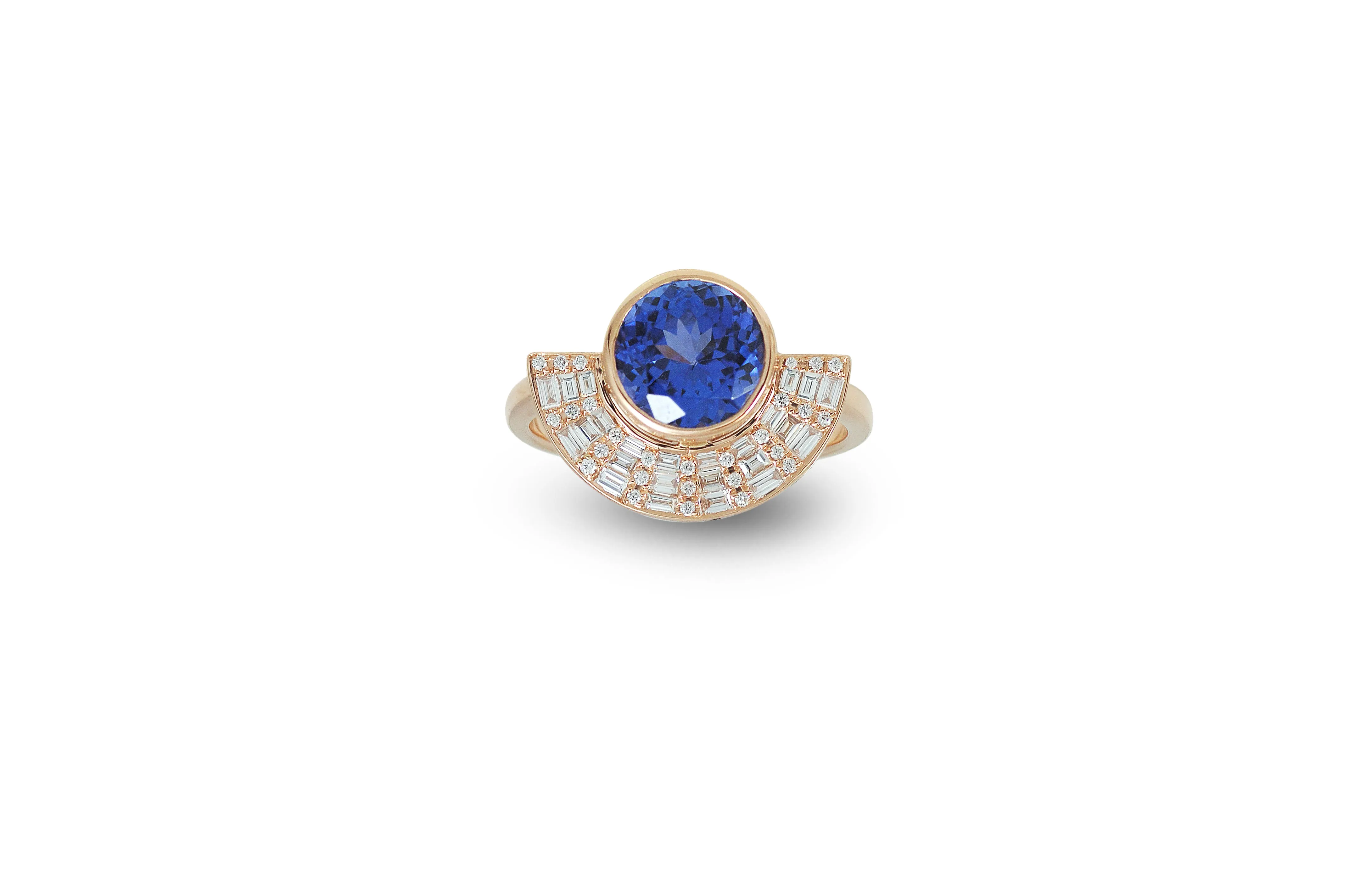 Twist Reflection Tanzanite Diamond Double Jacket Ring