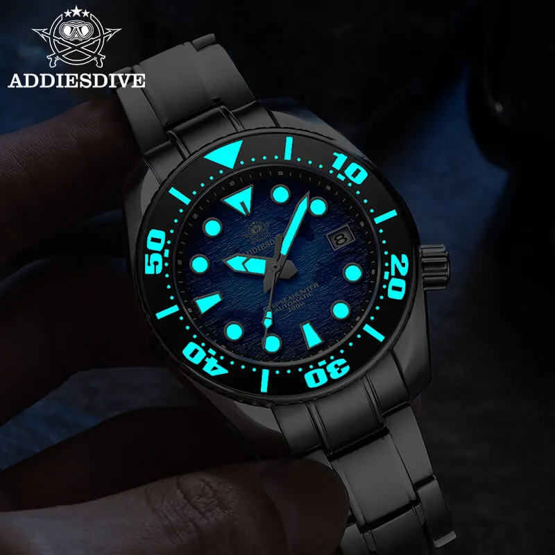 U.S. Warehouse -ADDIESDIVE 44.5mm Diver Watch for Men Unique Blue Dial 200M (AD2102)