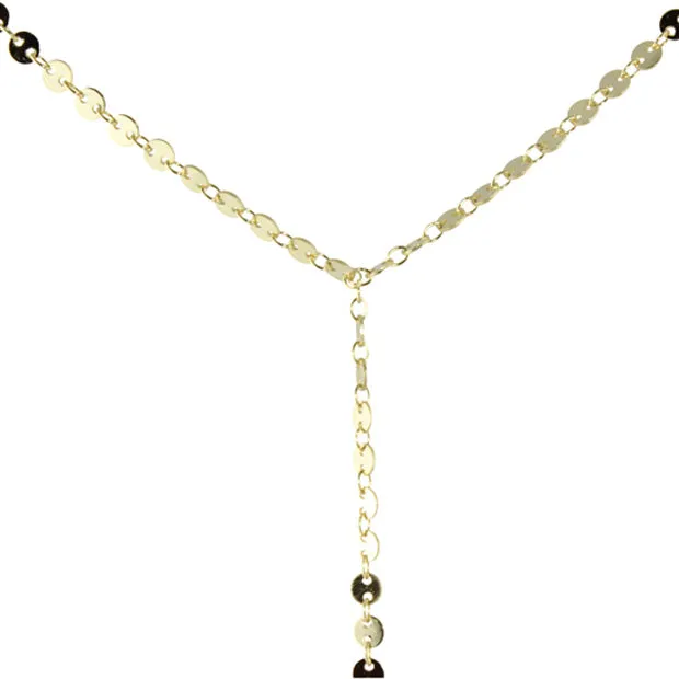 VERMEIL SEQUIN DISC LONG LARIAT CHOKER
